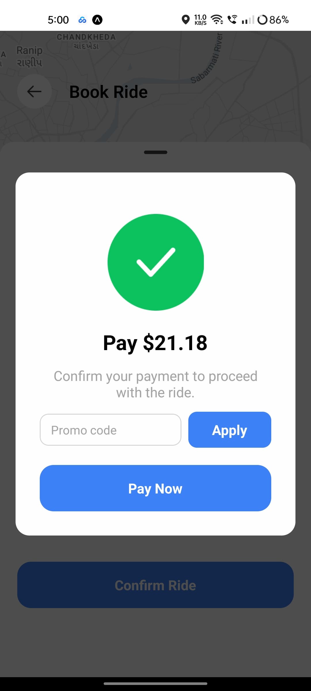 Payment Pop-up