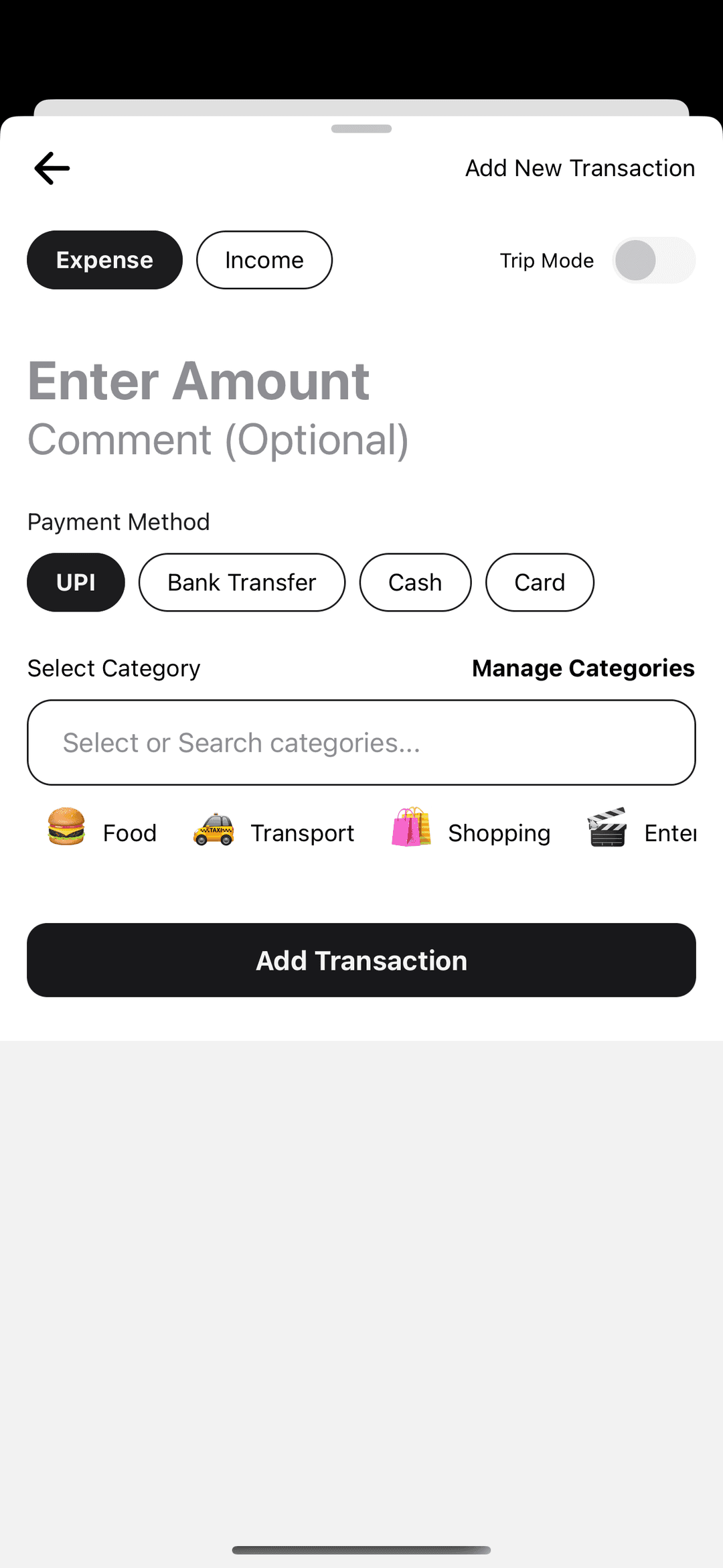 Add Transaction